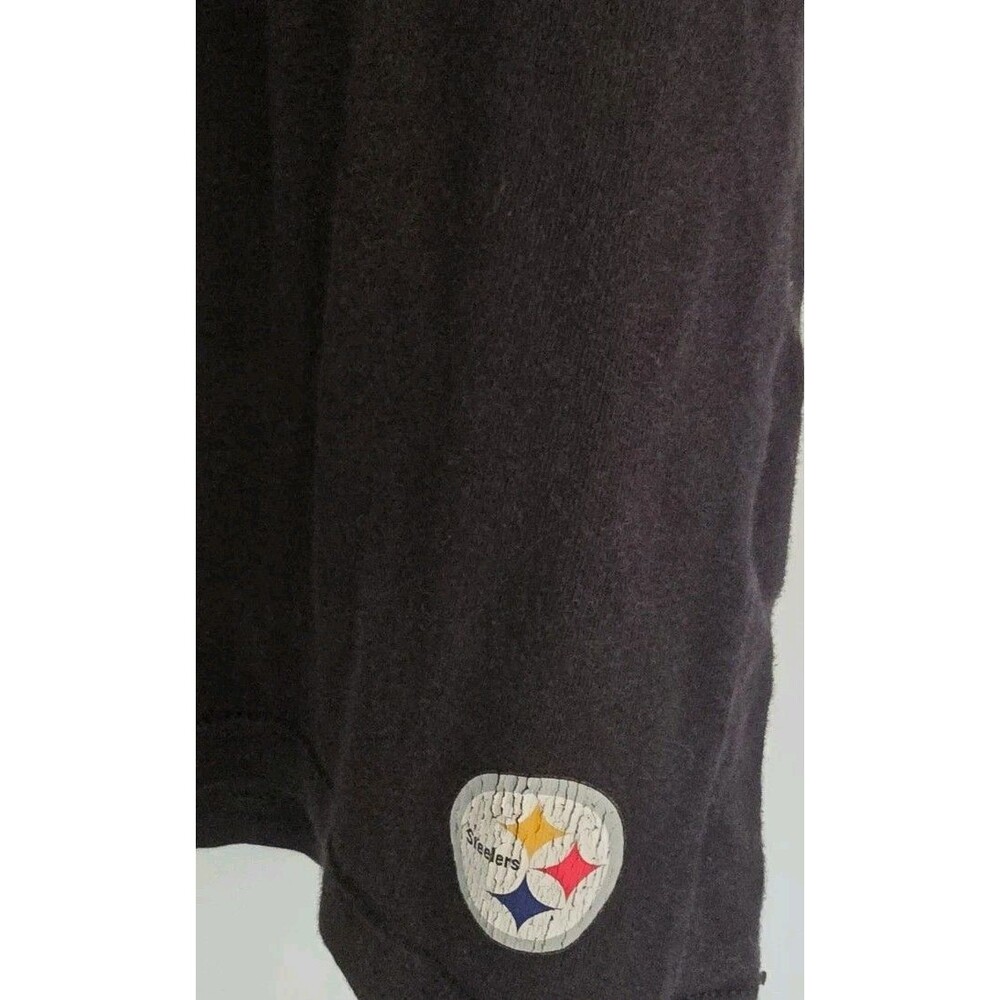 Nike NFL Pittsburgh Steelers Wordmark V-Neck T-Shirt Black Women's Large L - Picture 4 of 6